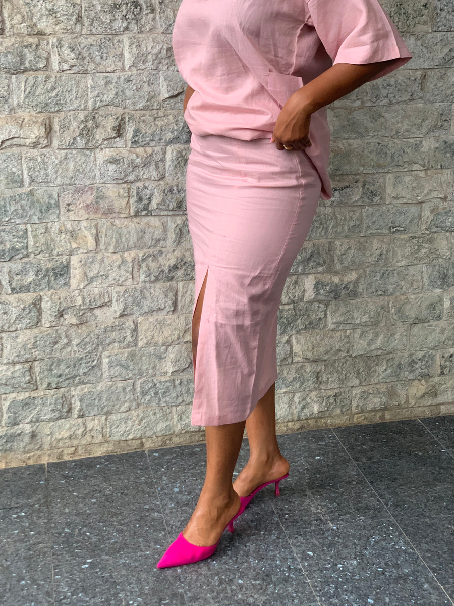 Chizoba Midi Skirt - Pink