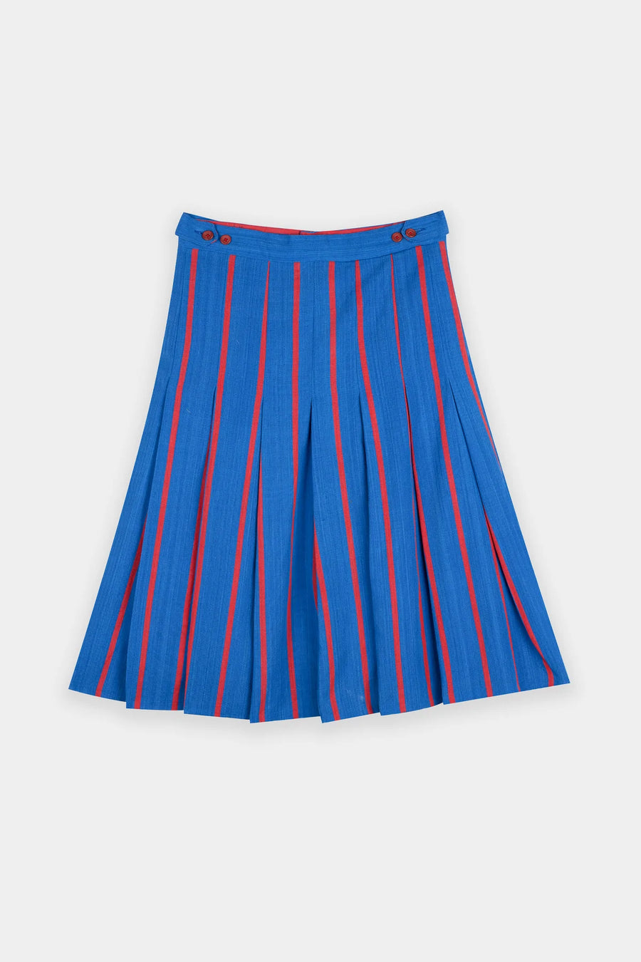 Izzy I High Waist Unisex Skirt - Blue/Red