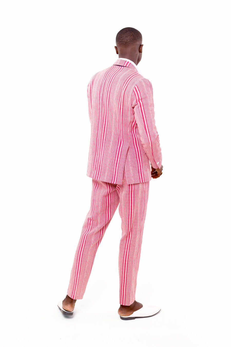 Baba Double-Breasted Suit Jacket + Soke Straight Cut Pant Ensemble