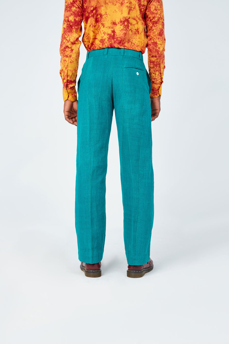 Fela III Tailor Fitted Straight Cut Pant -  Green