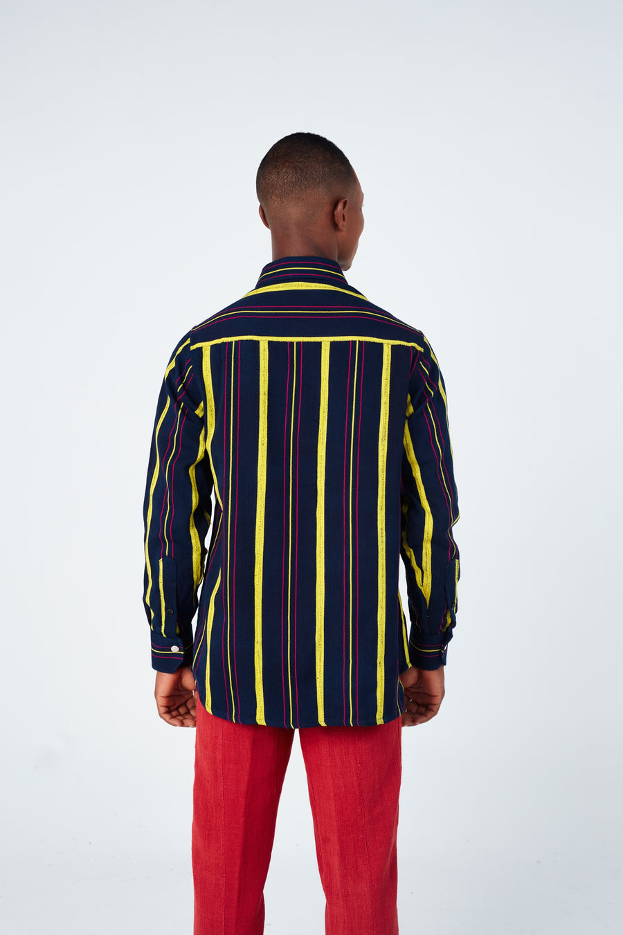 Zaggadey I Stripe Tailored Fitted Long Sleeve Shirt