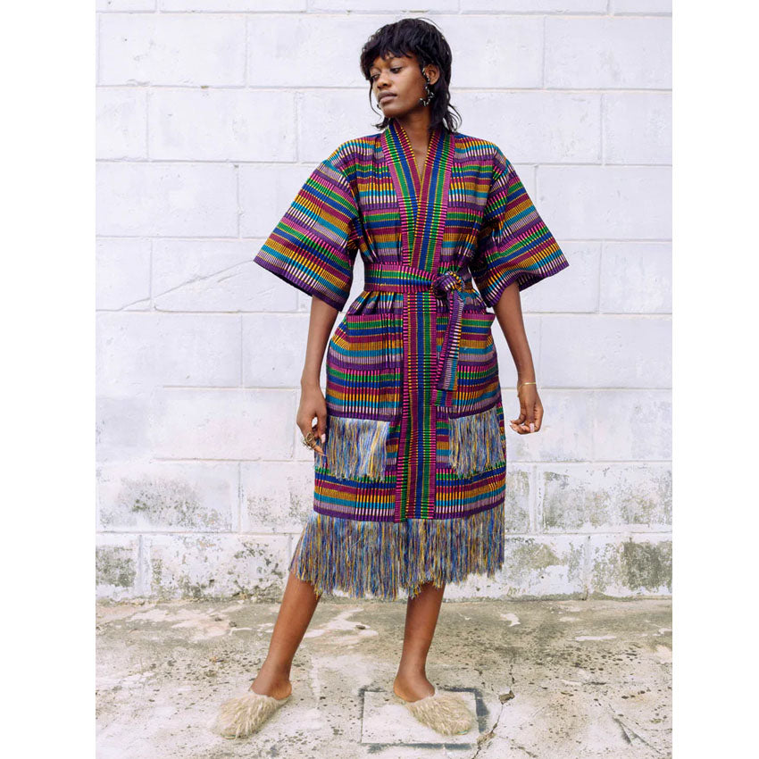 Multicolor Woven “Chacha” Robe
