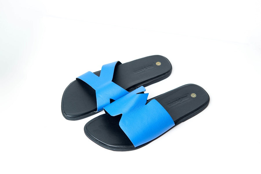 Maxim Blue Leather Sandal