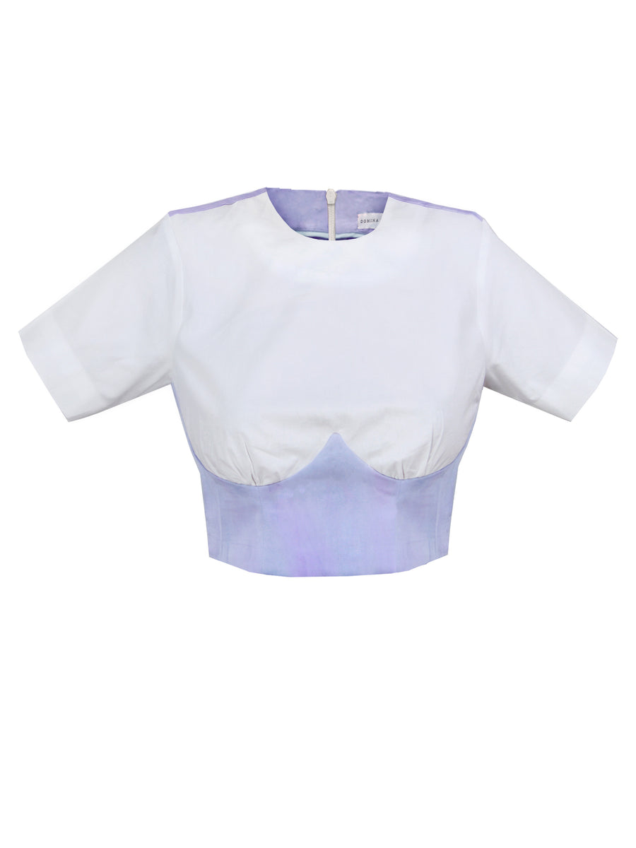 Pearl Top - White/Lilac