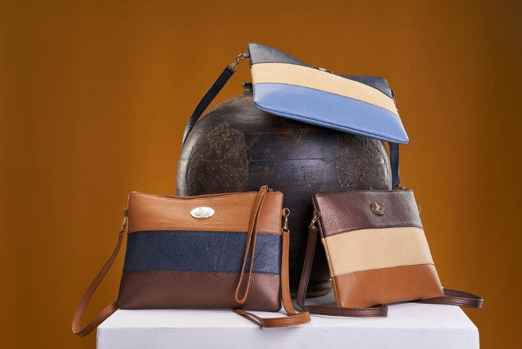 LYDS Djeyna Tri-color Single Strap Leather Bag