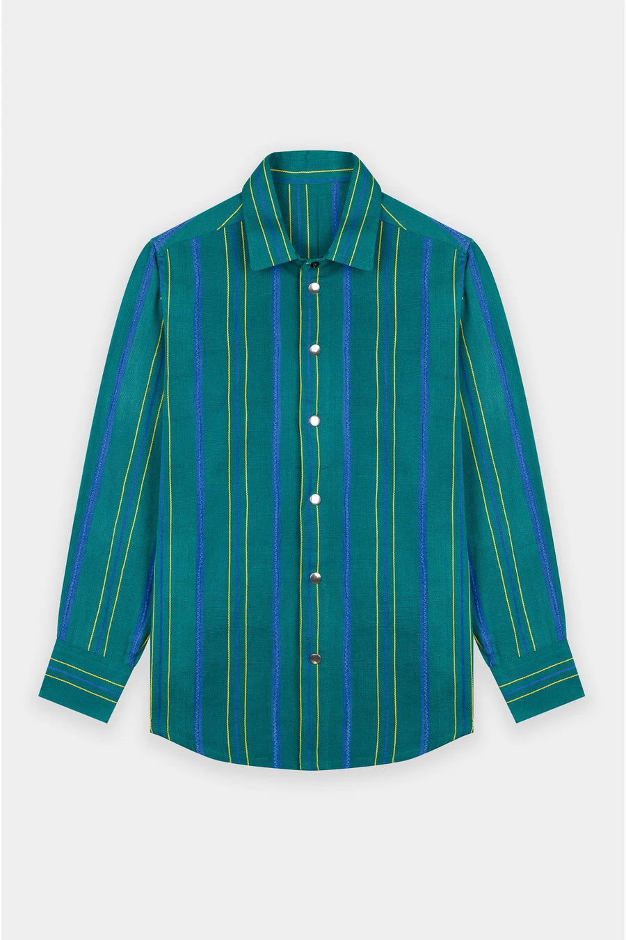 Zaggadey III Stripe Tailored Fitted Long Sleeve Shirt