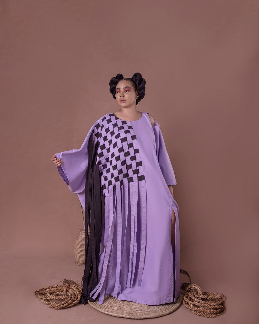 Dunmi Tassel Maxi Dress - Purple