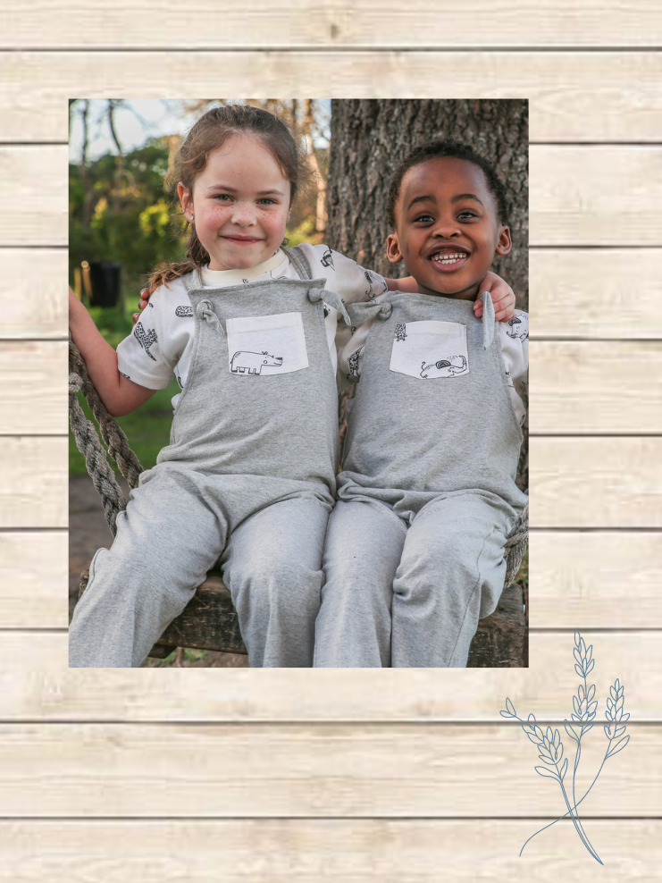 Double Knott Gray Dungarees | Baby & Toddler Clothing