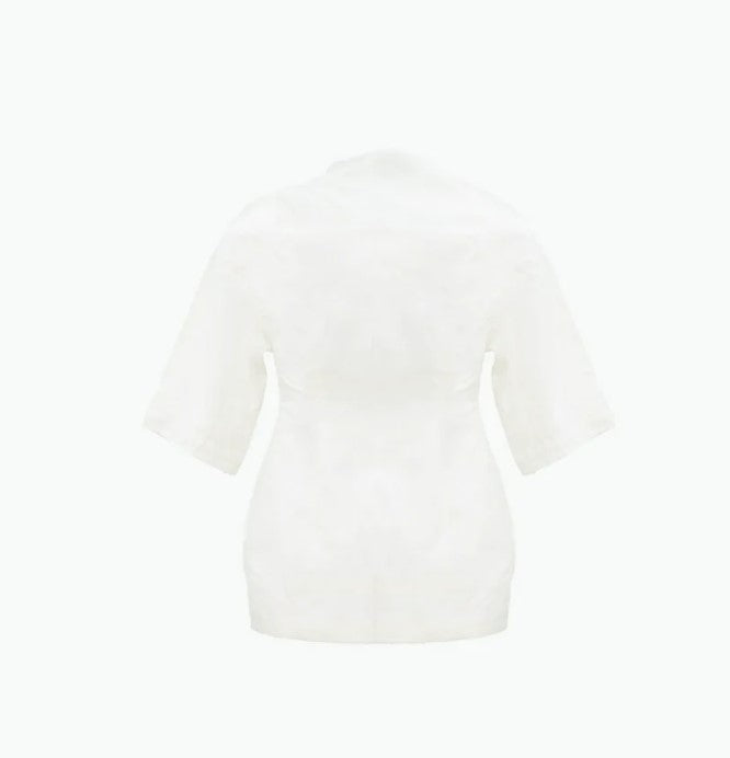Relli Linen Double Breasted Button Blouse